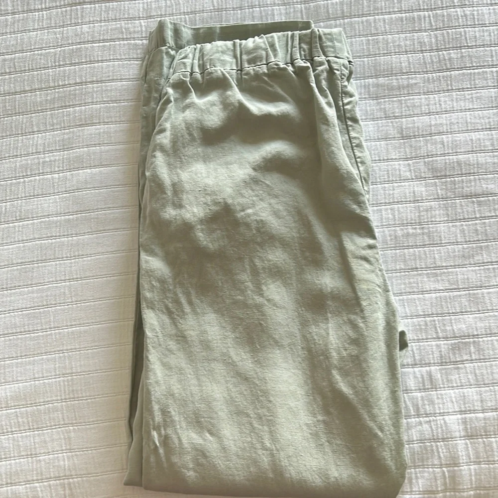 COS Mint Green Linen Trousers - Picture 2 of 13